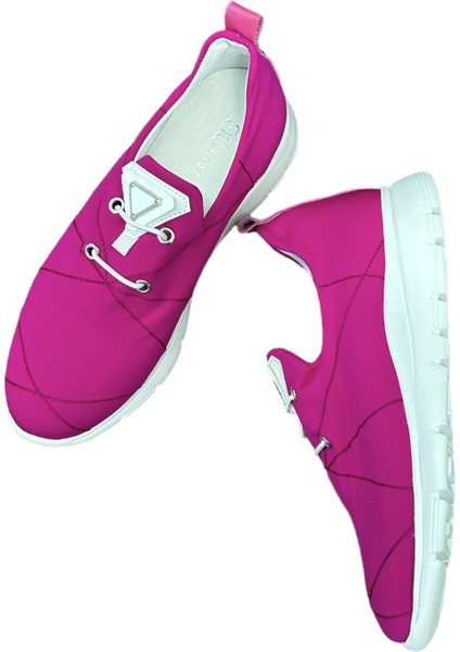 Fuşya Deri Kadın Ayakkabı modelleri