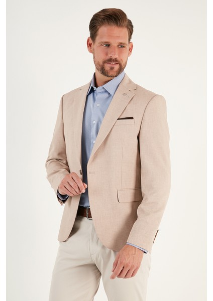 Regular Fit 6 Drop Tek Yırtmaçlı Blazer Ceket Erkek Ceket Nipoye