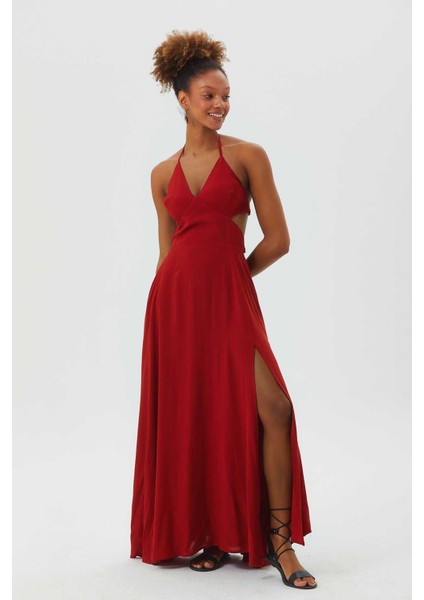 V Yaka Askılı Yazlık Bohem Elbise fiyatları