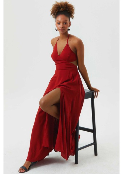 V Yaka Askılı Yazlık Bohem Elbise modelleri