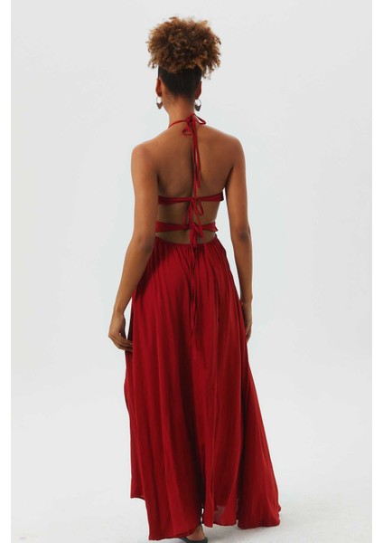 V Yaka Askılı Yazlık Bohem Elbise fırsatları