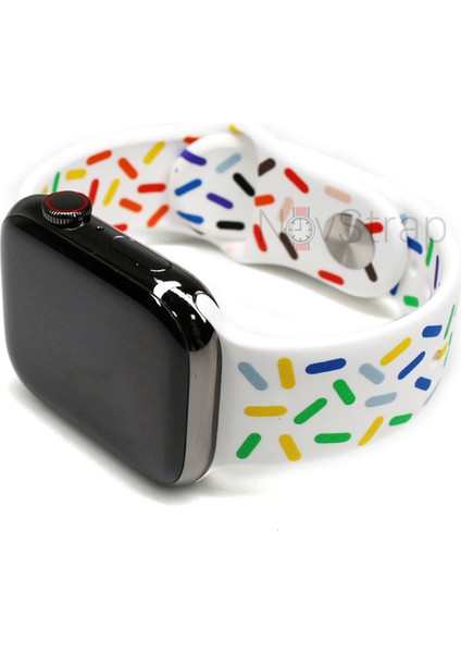 Apple Watch Seri 7/8/9 41mm ile Uyumlu Kordon Pride Style Jel Silikon Kordon Kayış modelleri