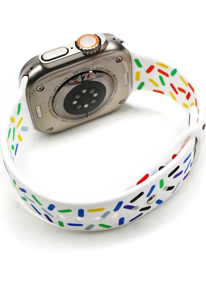 Apple Watch Seri 7/8/9 41mm ile Uyumlu Kordon Pride Style Jel Silikon Kordon Kayış fırsatları