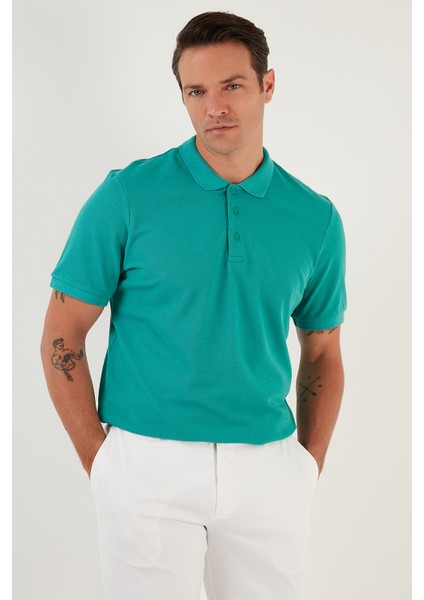 % 100 Pamuk Düğmeli Regular Fit Polo T Shirt Erkek Polo T Shirt 5902127 modelleri