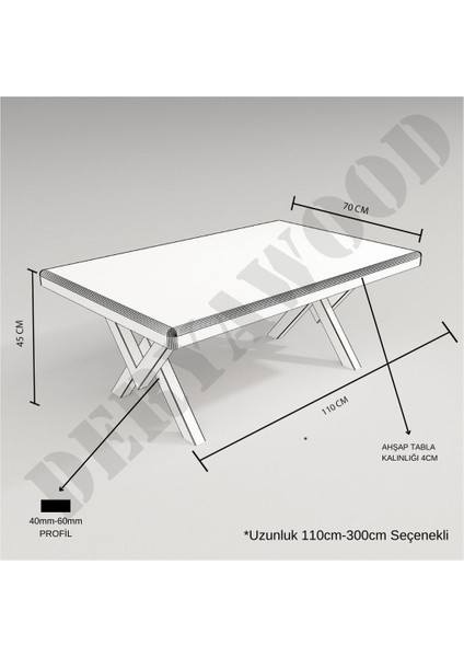 Masif Ahşap Log Orta Sehpa 70*100*45 cm fiyatları