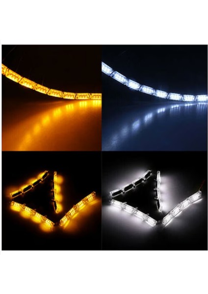 Far Içi Far Üstü Su Geçirmez Kayar LED Sinyalli 12 LED Yapışkanlı