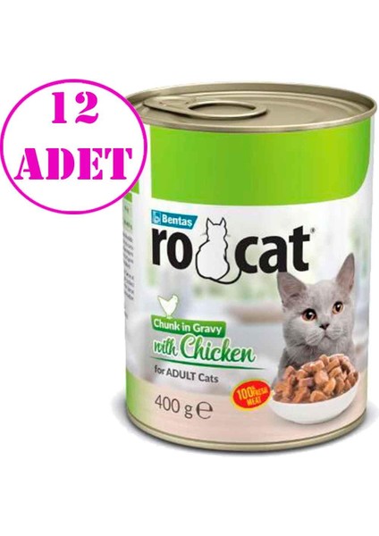 Tavuklu Kedi Konservesi 400 gr 12 Ad