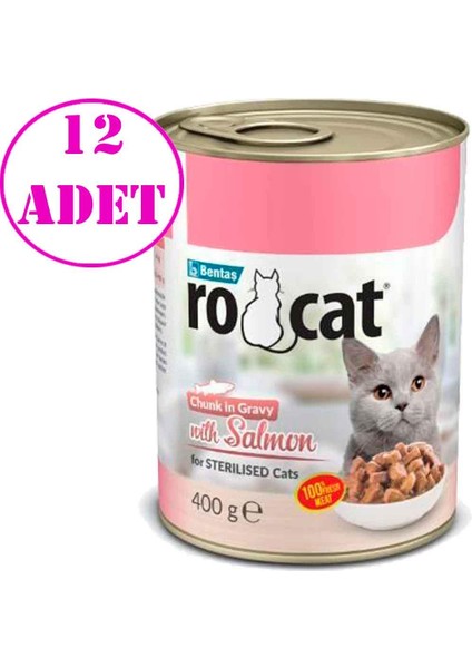 Somonlu Kısır Kedi Konservesi 400 gr 12 Ad