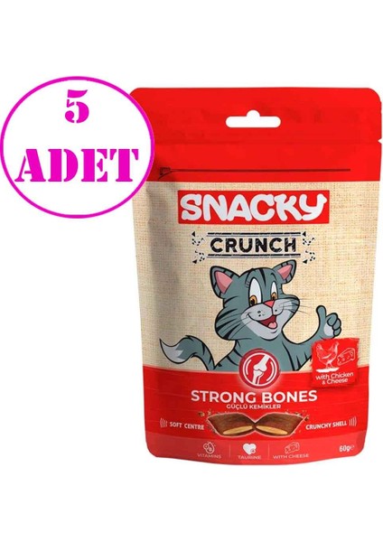 Crunchy Tavuklu ve Peynirli Kedi Ödülü 60 gr 5 Ad