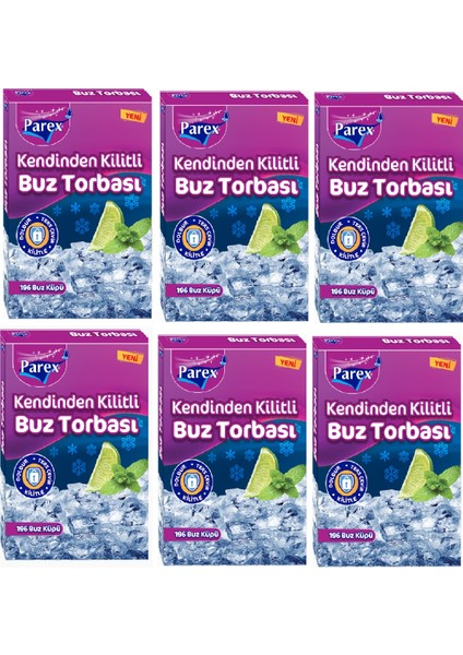 Kendinden Kilitli Buz Torbası X6'lı