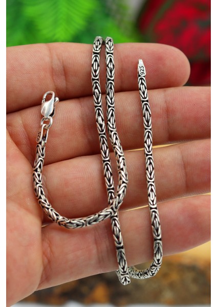 925 Ayar Gümüş Kral Zincir Kolye 201022293 fiyatları