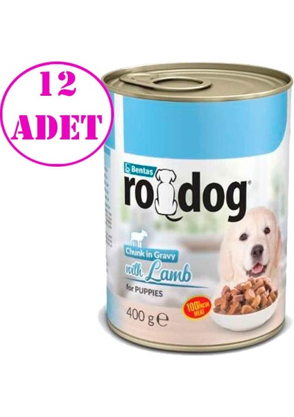 Ro Dog Kuzu Etli Yavru Köpek Konservesi 400 Gr 12 AD