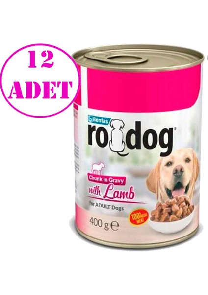 Ro Dog Kuzu Etli Köpek Konservesi 400 gr 12 Ad