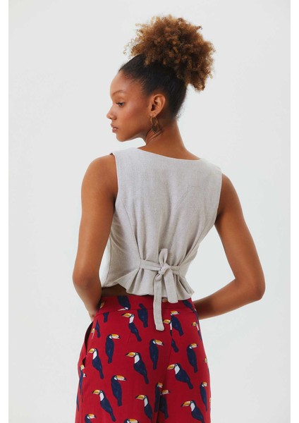 V Yaka Kolsuz Klasik Kesim Bohem Yelek fırsatları