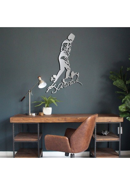 Atatürk Metal Duvar Tablosu - 70 cm Altın - Ev ve Ofis Dekorasyonu - Atatürk İmza Tablosu Kocatepe - Atatürk Portre - Tablolar APT741 modelleri