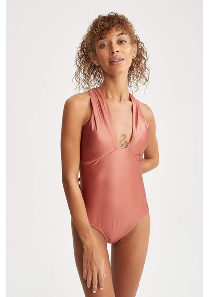 Çapraz Yaka Detaylı Mayo W1467AZ21HS