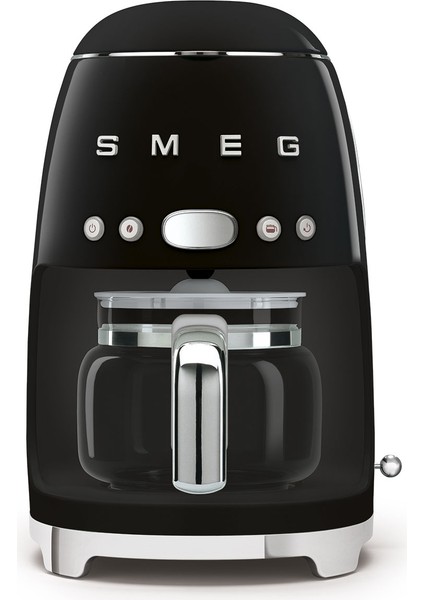 Smeg 50's Style Siyah Kettle - 1x2 Ekmek Kızartma Makinesi ve Filtre Kahve Makine Seti