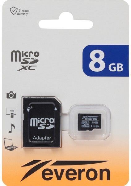 8gb Micro Sd Adaptörlü Hafıza Kartı