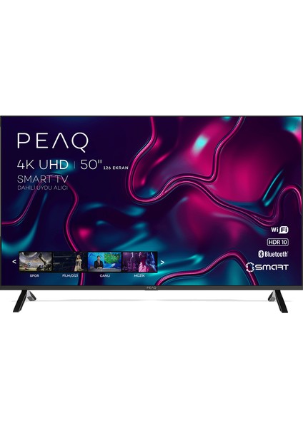 PQ50FMN403 50" 127 Ekran Uydu Alıcılı 4K Ultra HD Smart LED TV