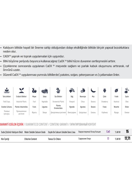 Upper Class Farming Caox Kalsiyum Klorür Çözeltisi