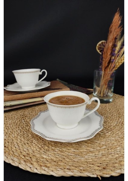 Porselen Desenli 6 Kişilik Gold Yaldızlı Kahve Fincan Takımı - -100 62623 fiyatları