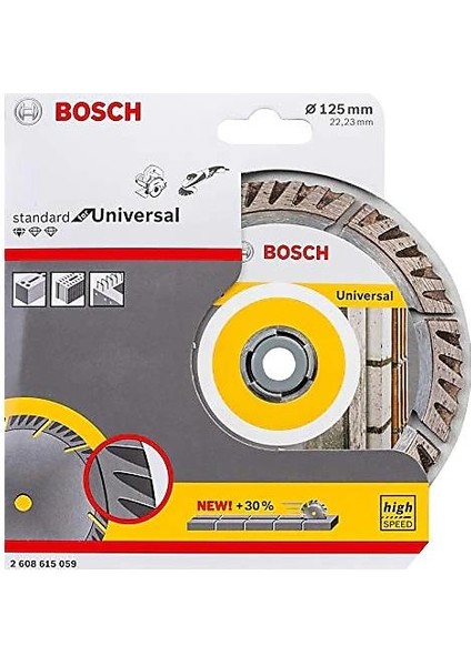 Elmas Kesme Diski Standard For Universal 125 mm