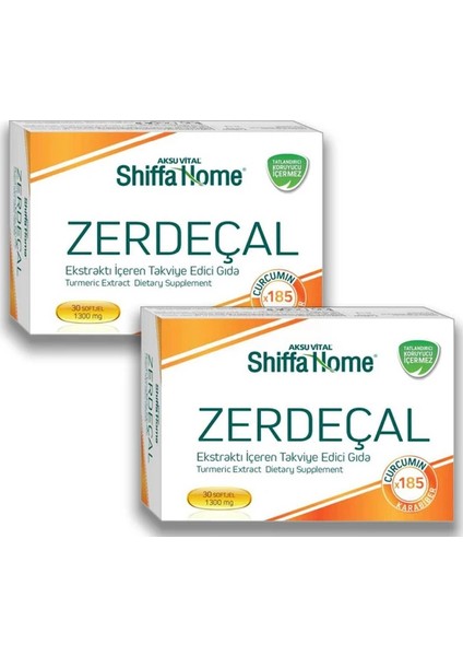 Aksu Vital Zerdeçal 30 Kapsül x 1300 mg 2 Adet