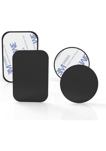 2ADET Telefon Araç Içi Tutucu Stant Metal Plaka Magnetic Mıknatıslı Tutucular Için Metal Saç Seti 3m