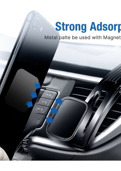2ADET Telefon Araç Içi Tutucu Stant Metal Plaka Magnetic Mıknatıslı Tutucular Için Metal Saç Seti 3m modelleri