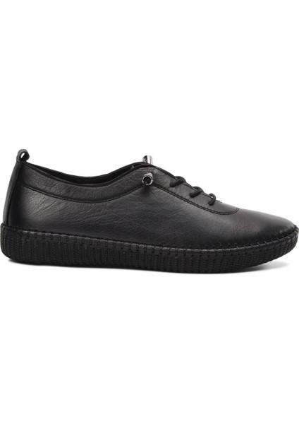 7230 Siyah Kadın Günlük Deri Ayakkabı fiyatları