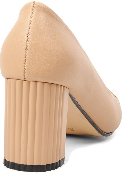 PC-51203 Krem Kadın Topuklu Ayakkabı fırsatları