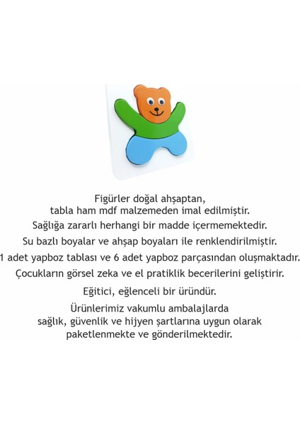 Renkli Doğal Ahşap Bultak - Ayıcık Figürlü fırsatları