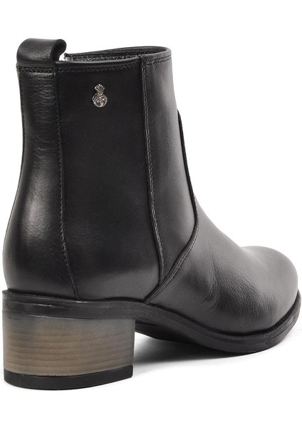 8691 Siyah Deri Kadın Topuklu Bot fırsatları