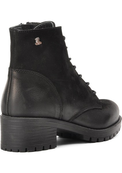 3312K Siyah Deri Kadın Topuklu Bot fırsatları