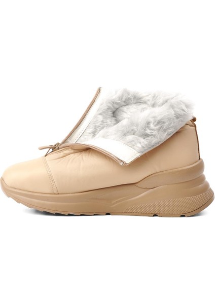 844 Bej Içi Kürklü Su Itici Kadın Kar Botu fiyatları