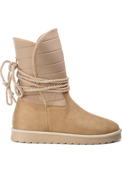 K706 Vizon Süet Içi Polarlı Kadın Bot
