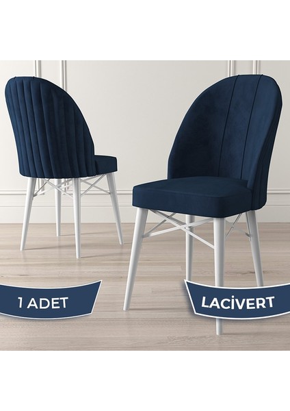 Jena Serisi 1 Adet Mutfak Sandalyesi 1.sınıf Babyface Ithal Kumaş Beyaz Gürgen Ayak