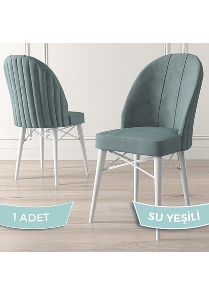 Jena Serisi 1 Adet Mutfak Sandalyesi 1.sınıf Babyface Ithal Kumaş Beyaz Gürgen Ayak