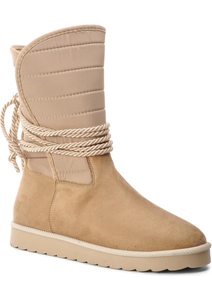 K706 Vizon Süet Içi Polarlı Kadın Bot