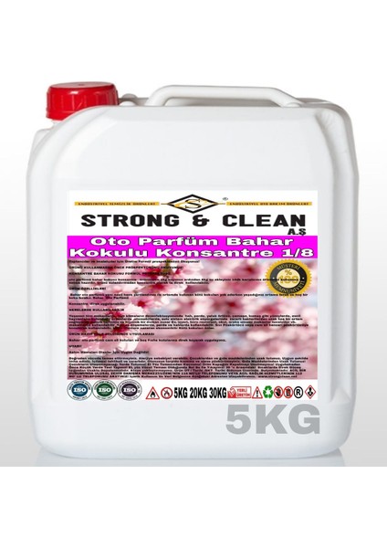 Oto Parfüm Konsantre 1/8 Bahar Kokulu 5kg