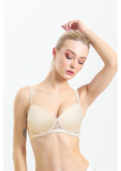 2271 Az Dantelli Çok Dolgulu Sütyen - Ten