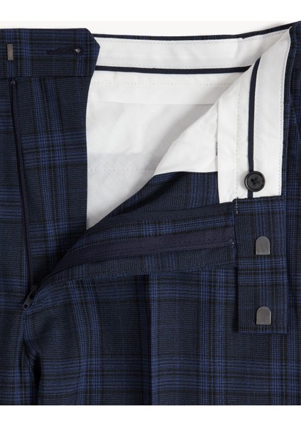 Tailored Fit Ekose Desenli Pantolon