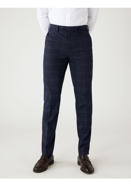 Marks & Spencer Tailored Fit Ekose Desenli Pantolon