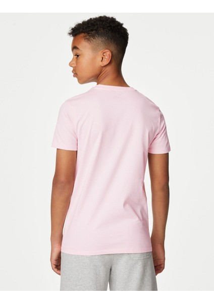 Saf Pamuklu Kısa Kollu T-Shirt