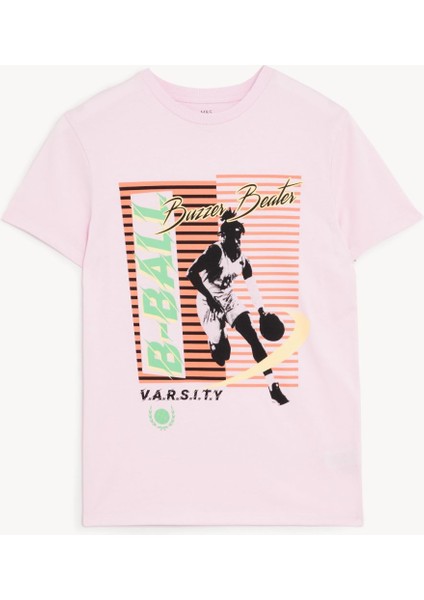 Saf Pamuklu Kısa Kollu T-Shirt