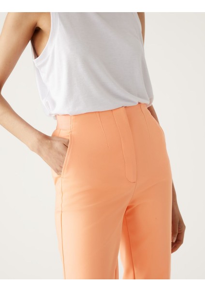 Slim Fit Yüksek Bel Pantolon