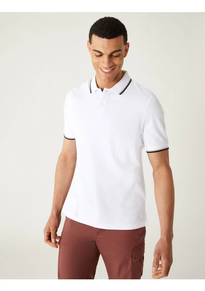 Marks & Spencer Saf Pamuklu Polo Yaka T-Shirt