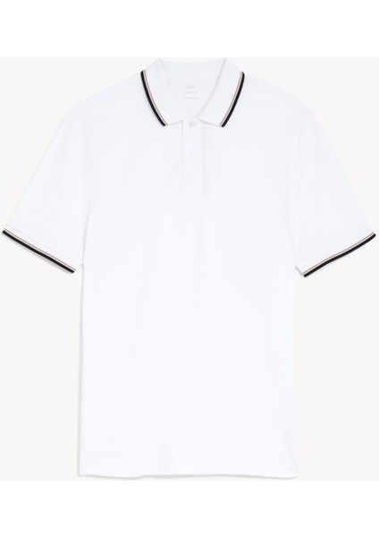 Marks & Spencer Saf Pamuklu Polo Yaka T-Shirt