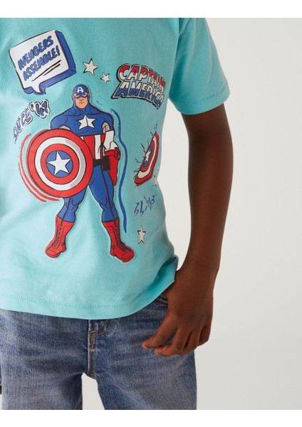 Saf Pamuklu Captain America™ T-Shirt