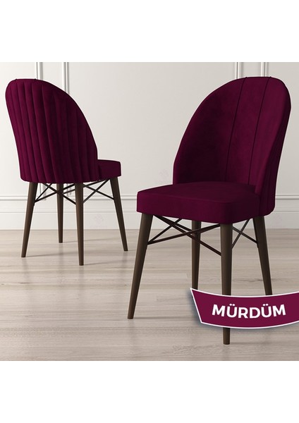 Jena Serisi 4 Adet Mutfak Sandalyesi 1.sınıf Babyface Ithal Kumaş Ceviz Gürgen Ayak fiyatları